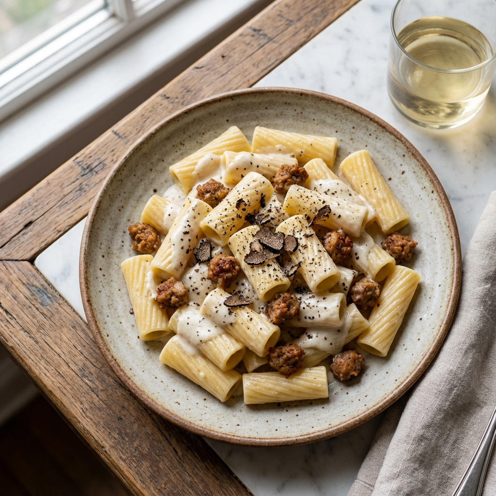 Pasta alla Norcina Vegana